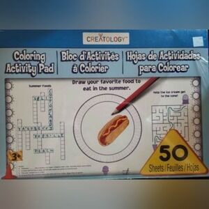creatology coloring activity‎ Pad, 50 sheets NEW IN BOX learning Activity,
